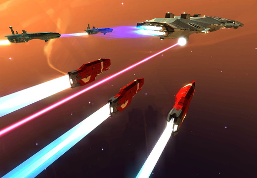 HW2 10 corv squad attacking cruiser