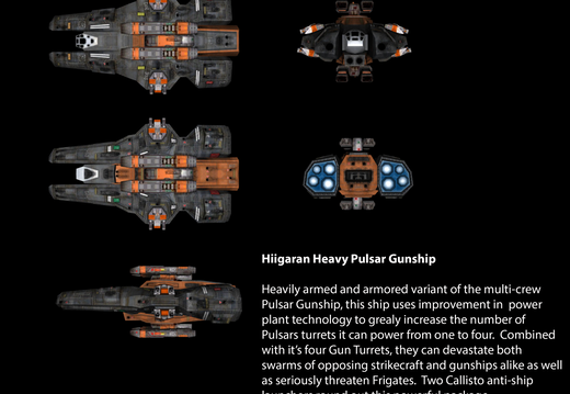 Hiigaran Heavy Pulsar Gunship